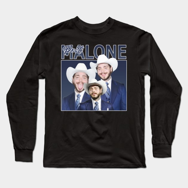 Post Malone // 80s Rap Music Vintage // Long Sleeve T-Shirt by BlackAlife